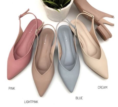 รองเท้าหัวแหลม รัดส้นเสริม1 เบอร์ 40