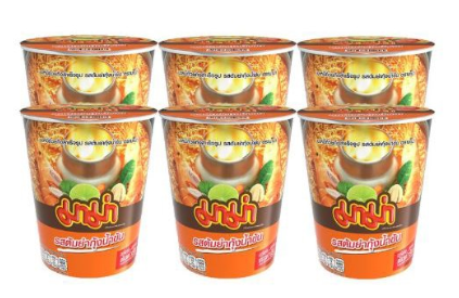 มาม่าคัพ บะหมี่กึ่งสำเร็จรูป รสหมูสับ ต้มยำกุ้ง ต้มยำกุ้งน้ำข้น