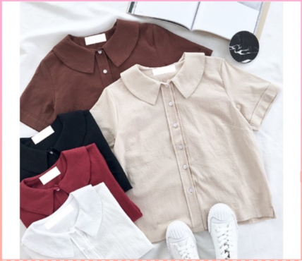 เสื้อเชิตคอบัวสไตล์เกาหลี